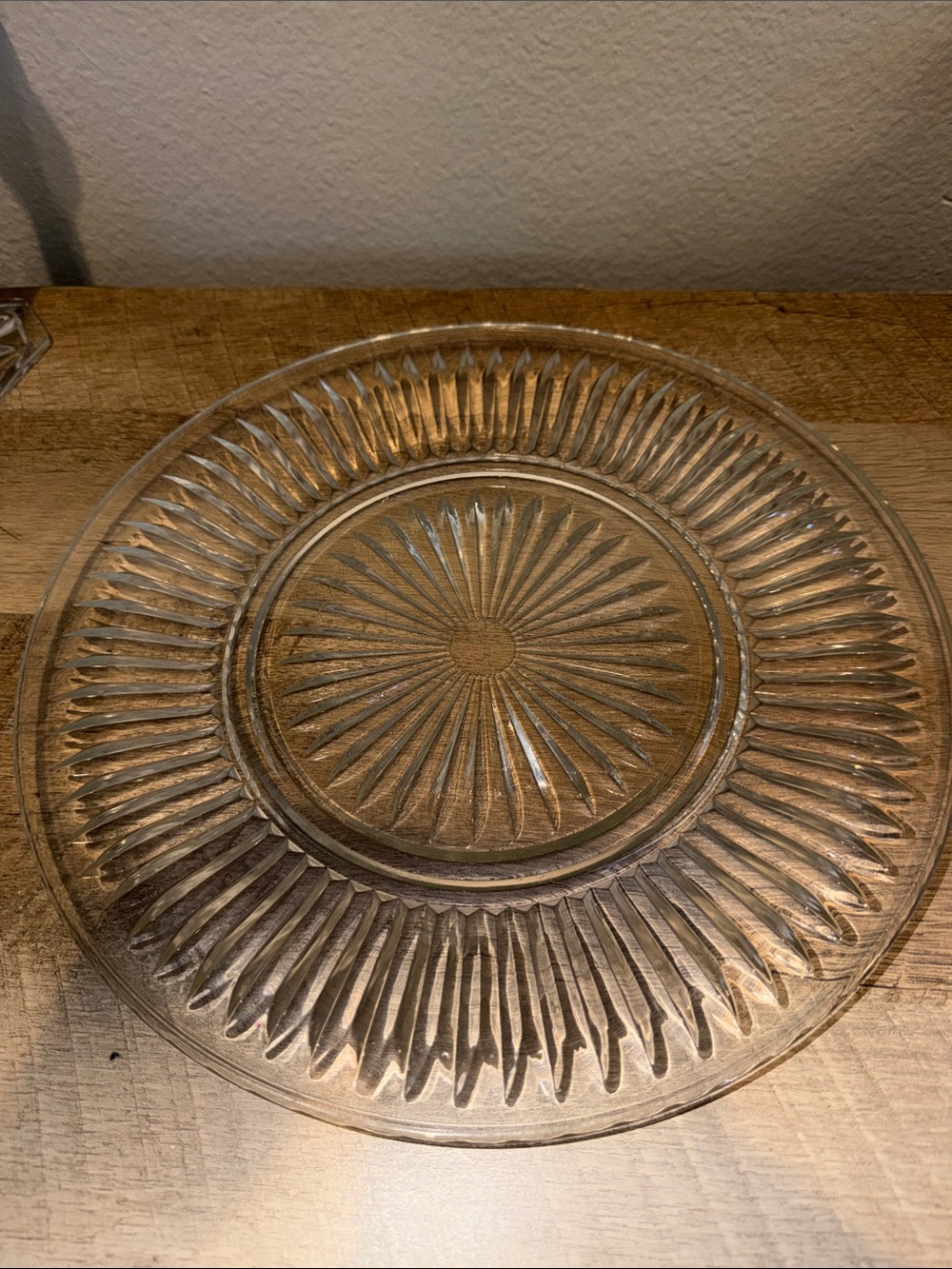 Vintage Classic Clear Glass Serving Platter - Home Dining